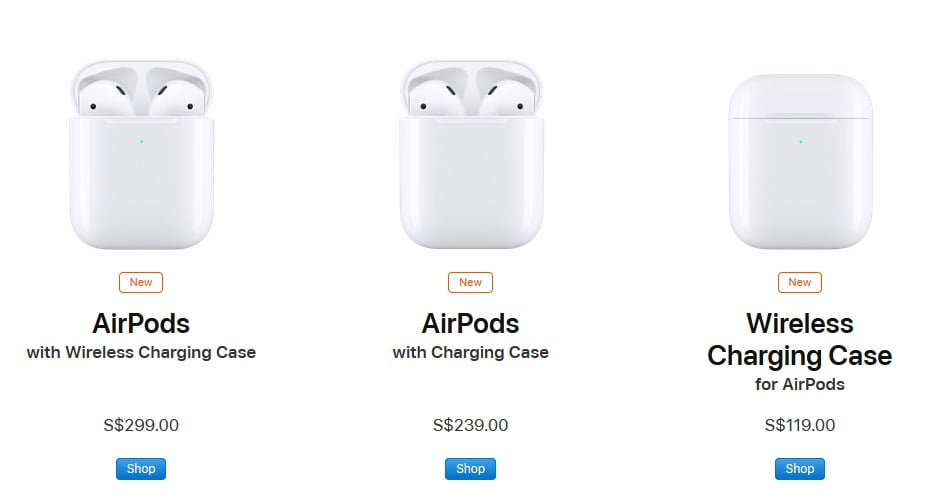 Apple Airpods 2 new price in singapore