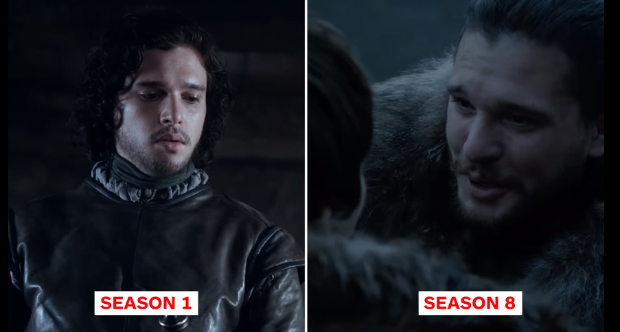 Game Of Thrones then now season vs season 8 1