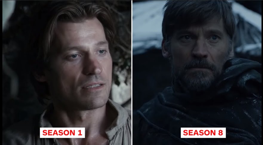 Game Of Thrones then now season vs season 8 41