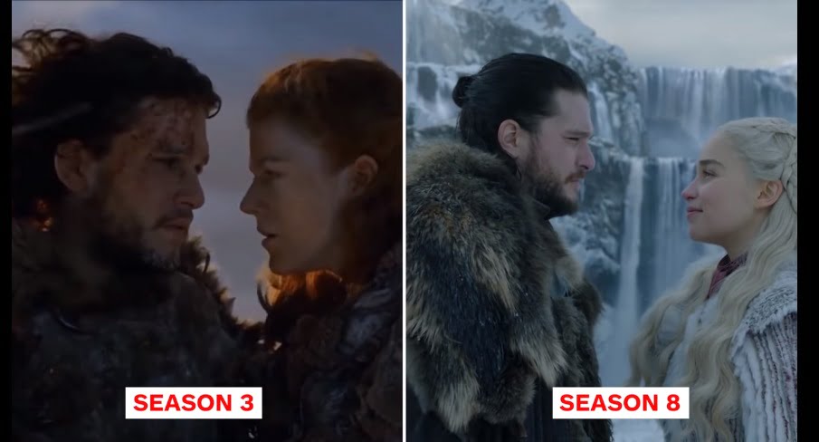 Game Of Thrones then now season vs season 8 61