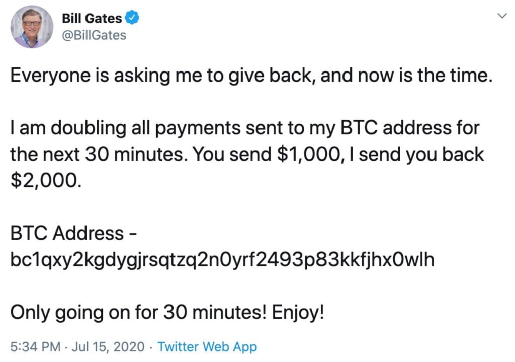 bill gates twitter hacked