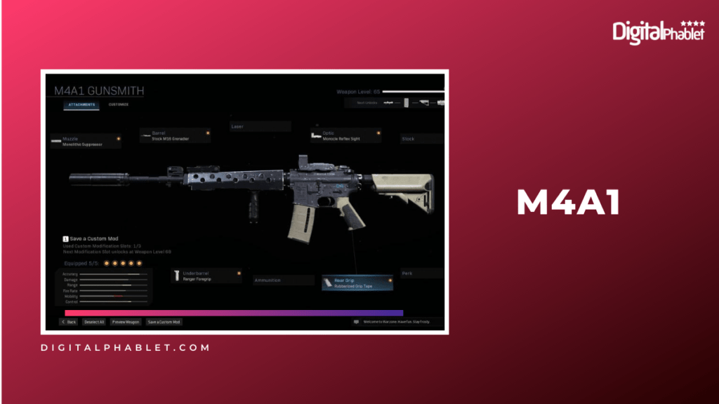 M4A1 call of duty warzone