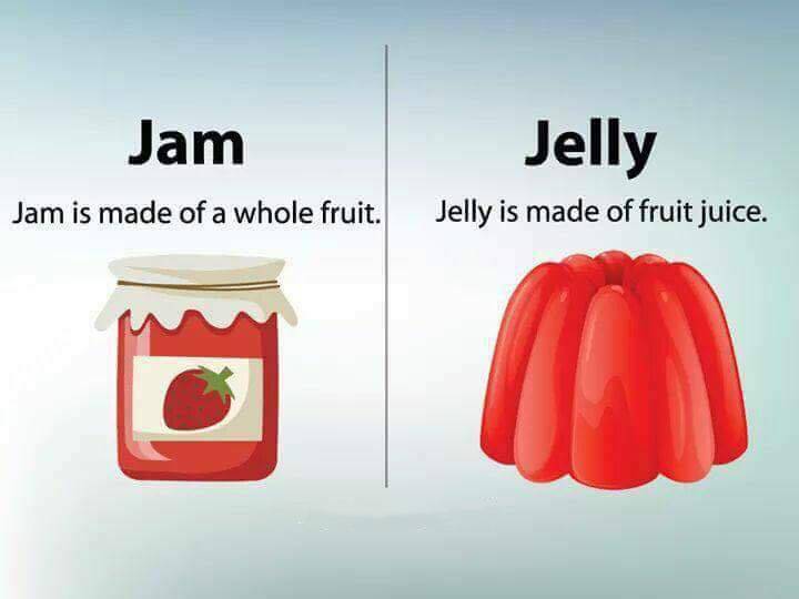 jam jelly difference