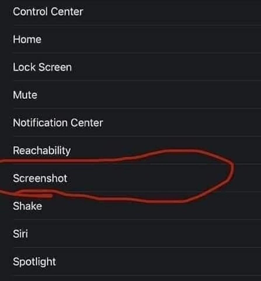 control center screenshot ios