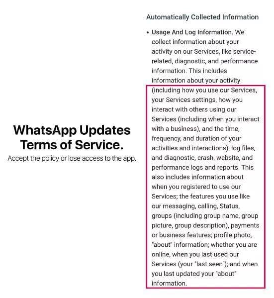 whatsapp monitor everything terms and conditions