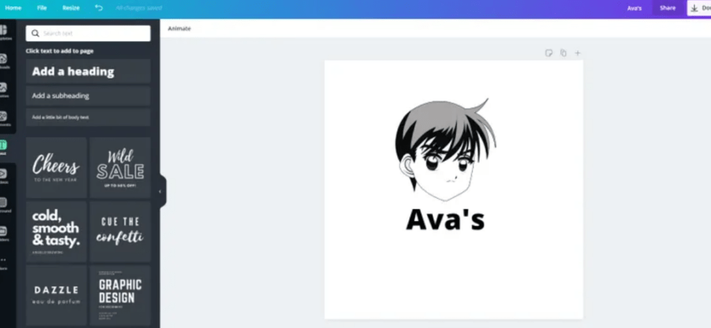 icon using Canva