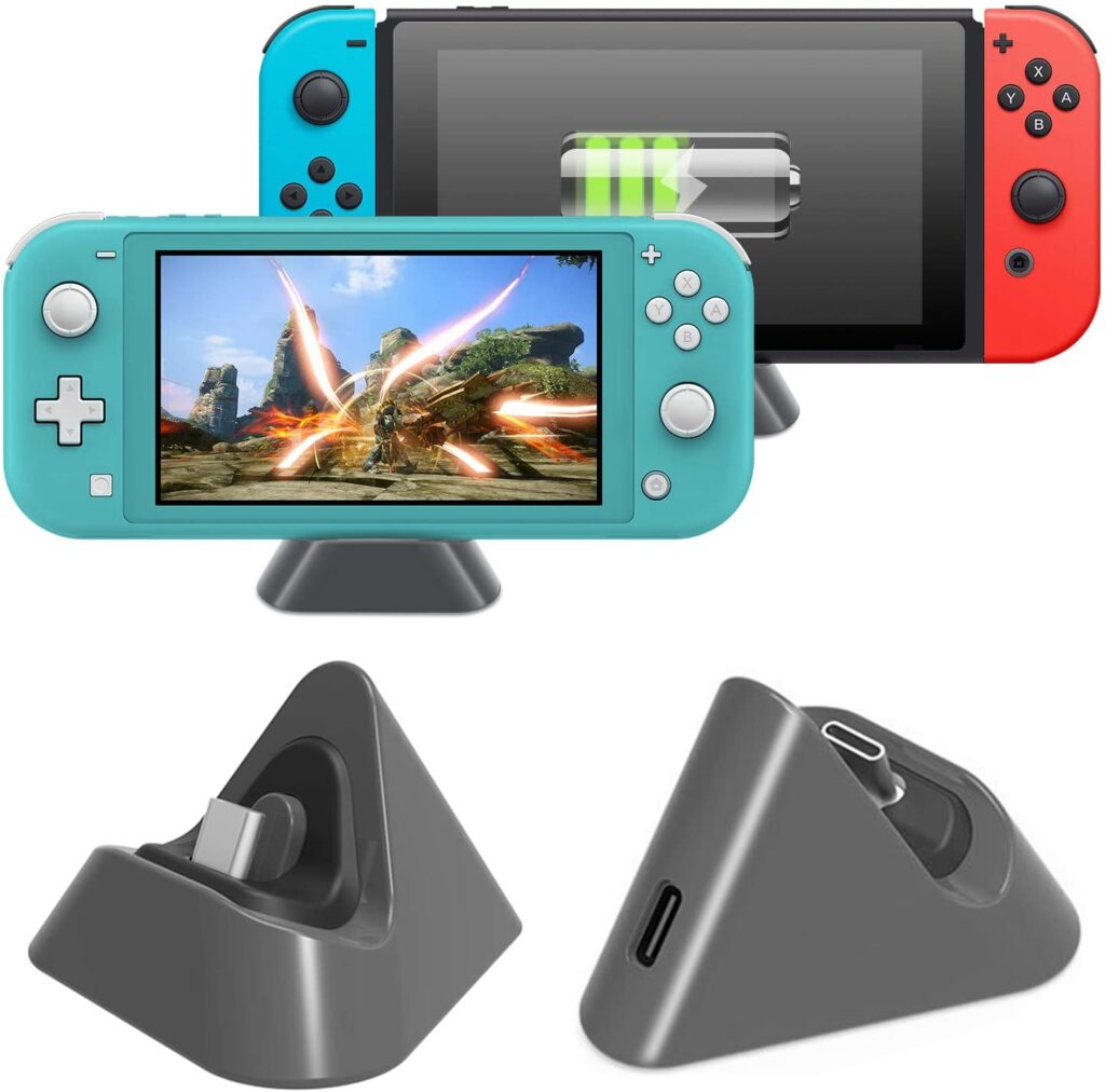 Nintendo Switch ve Lite için Şarj Ünitesi ve Şarj Standı İstasyonu