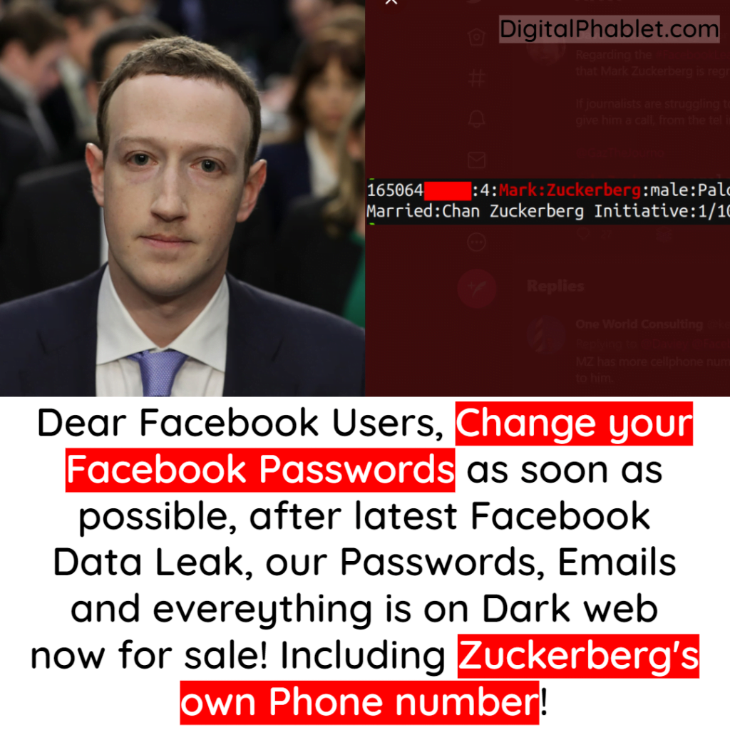 change password facebook data leak