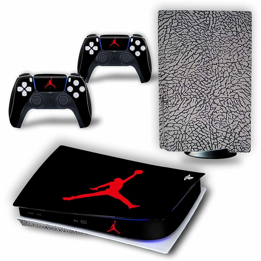 Jordan Black Cement PS5 Console Skin