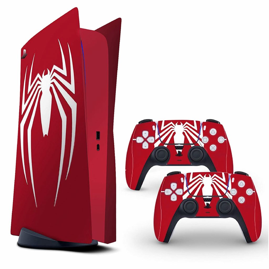 Red white spider PS5 Console Protective Wrap