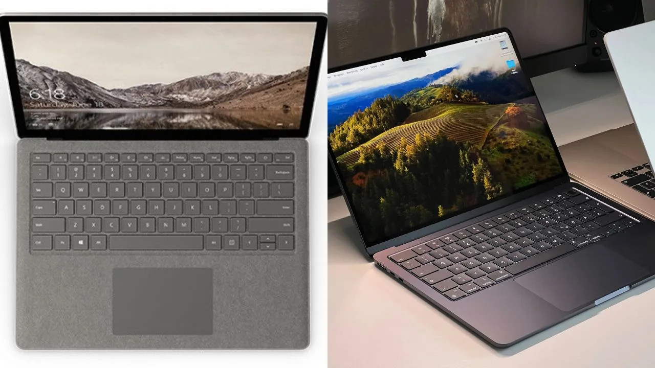 Surface Laptop 7 vs MacBook Air M3 design