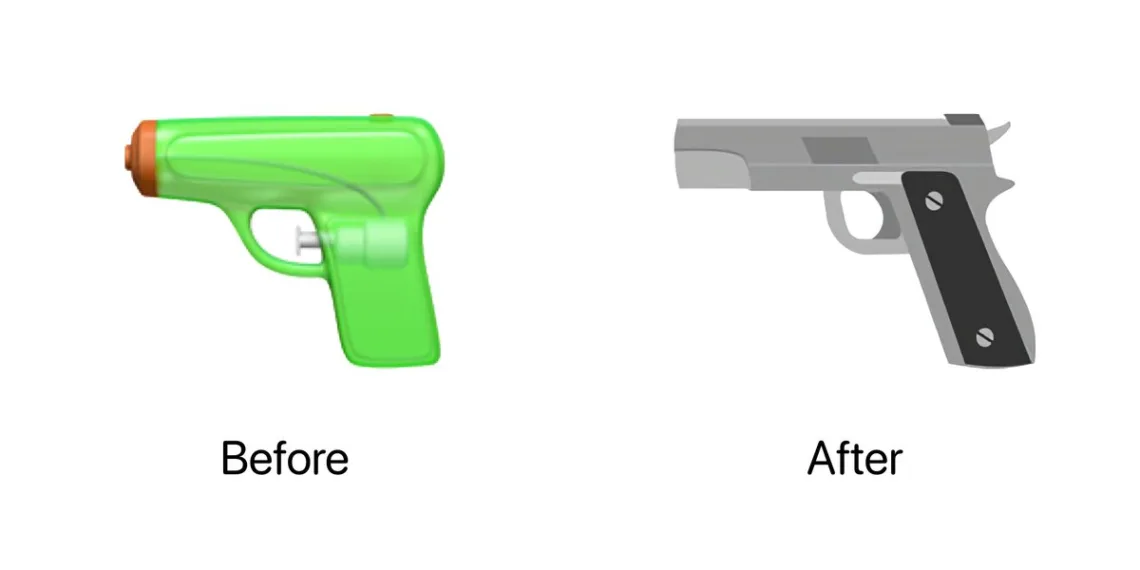 X Replaced Water Gun Emoji With an Actual Gun on iOS