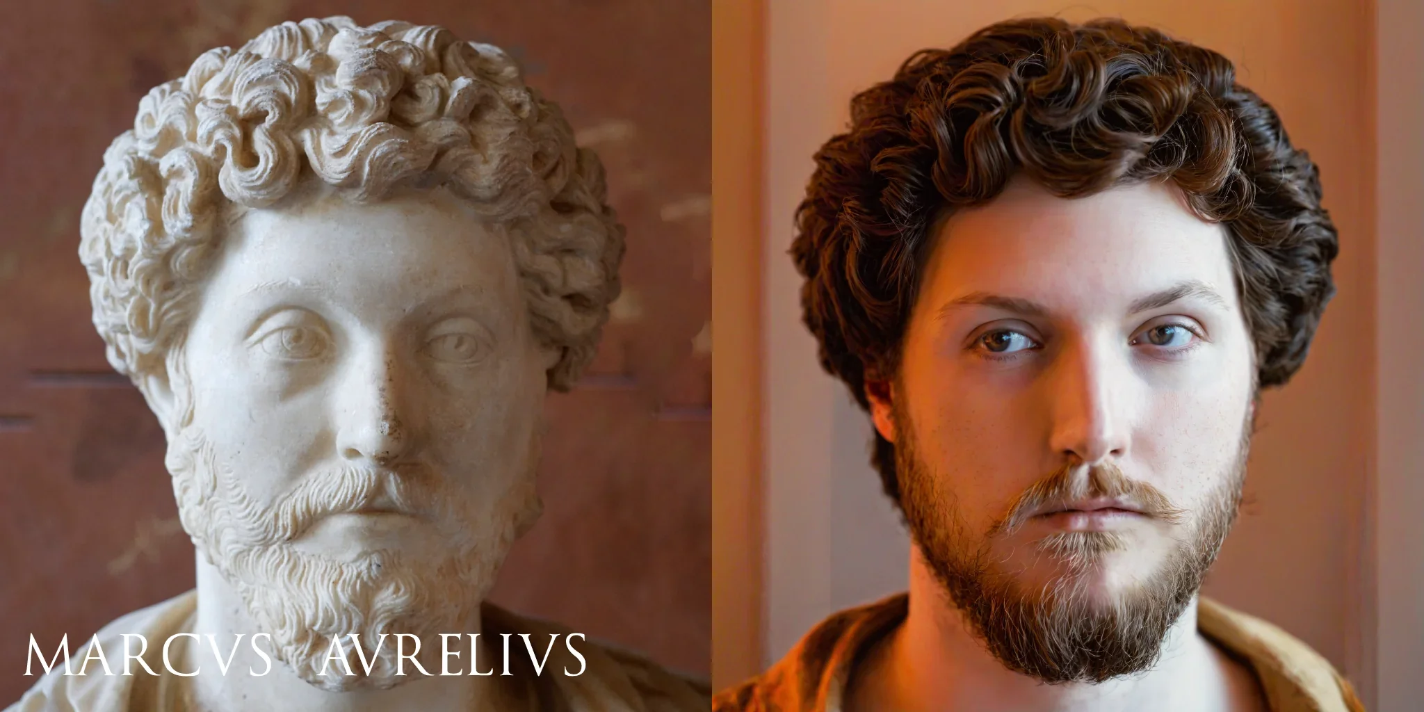 ancient roman scuptures AI MARCVS AVRELIVS