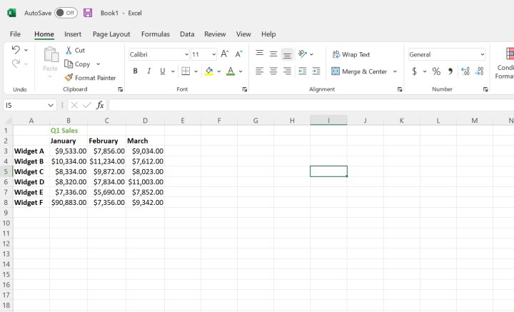 Unmerged cells in Excel