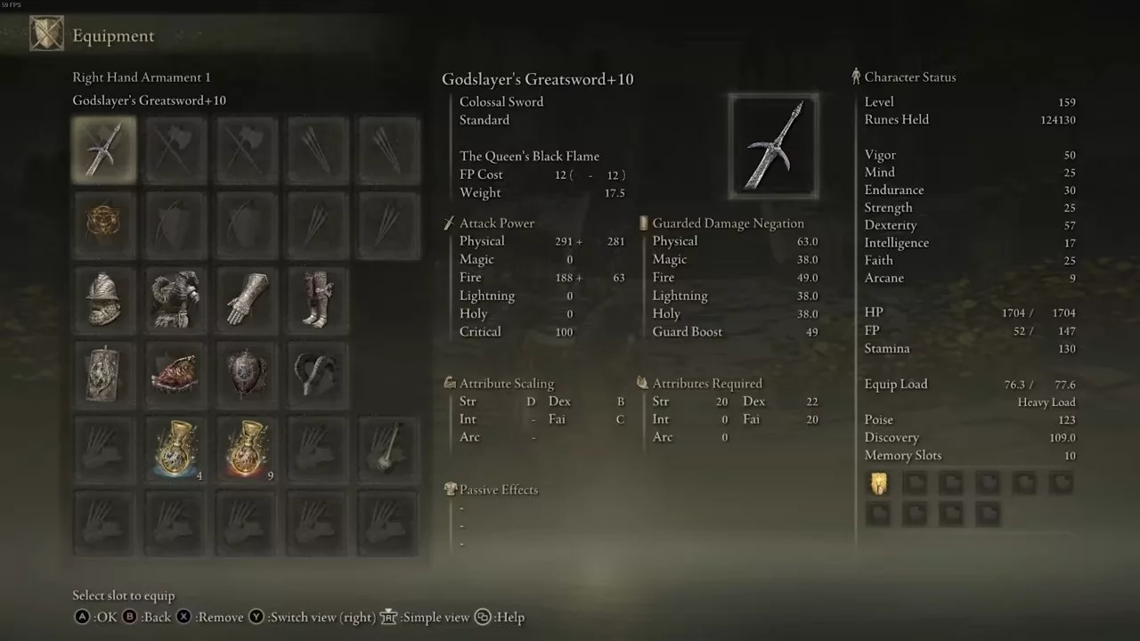 Elden Ring Faith Weapons godslayer's greatsword