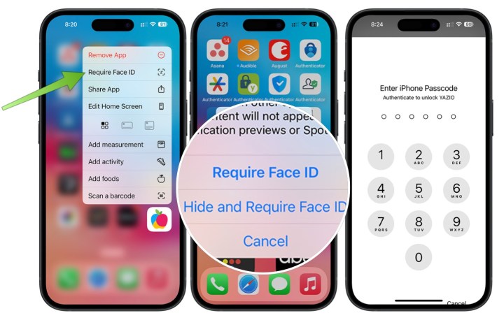 Enabling Face ID for app access in iOS 18.