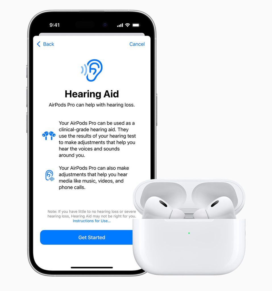 AirPods Pro with hearing aid functionality