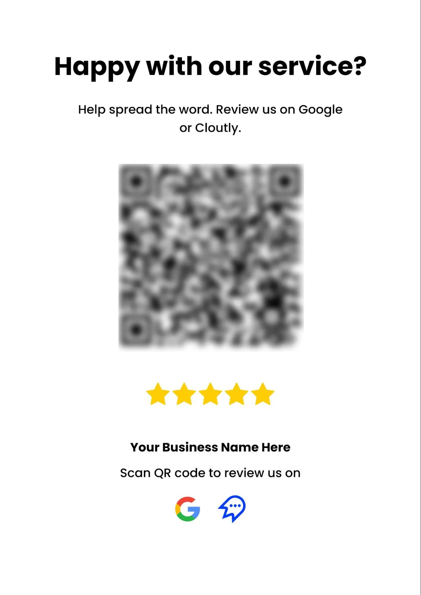 QR code for review collection