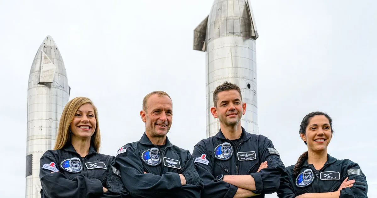 SpaceX Polaris Dawn Crew Arrives At The Launchpad