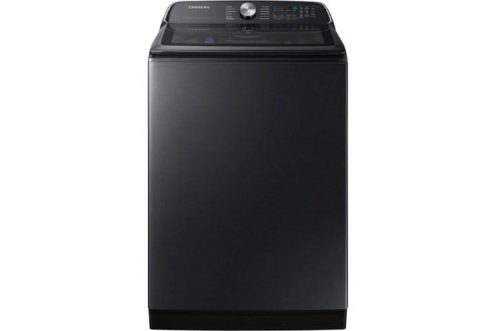 The Samsung 5.5 Cubic Feet High-Efficiency Smart Top Load Washer on a white background.