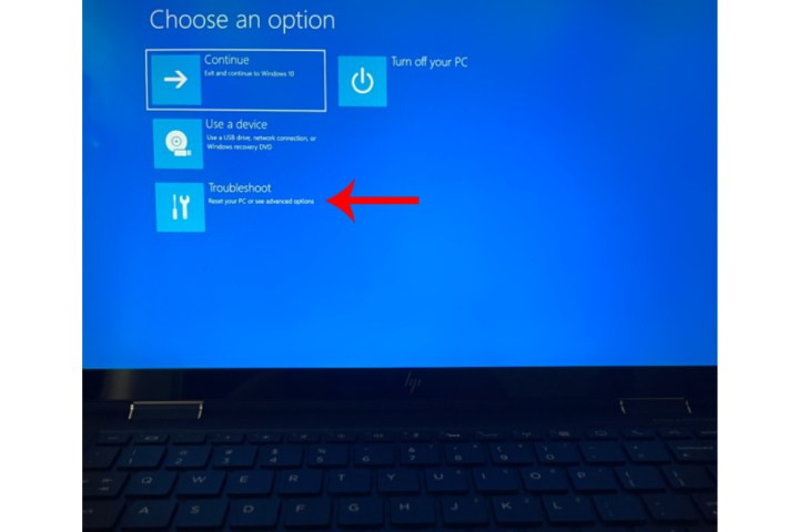 F11 Options Menu for Windows 10 Laptop.