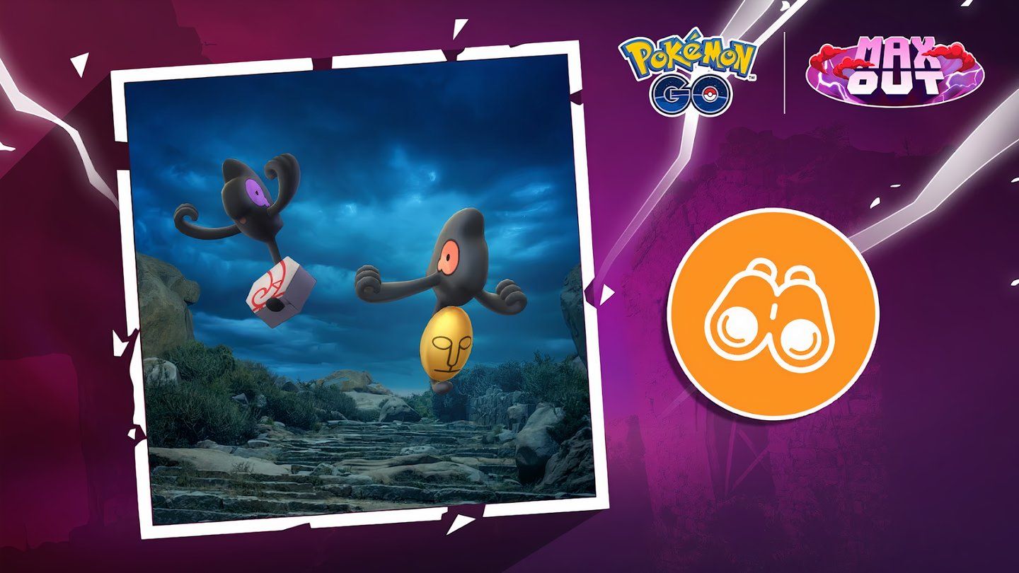 Image of Galarian Yamask and Yamask next to the Pokemon Go Field Research symbol.