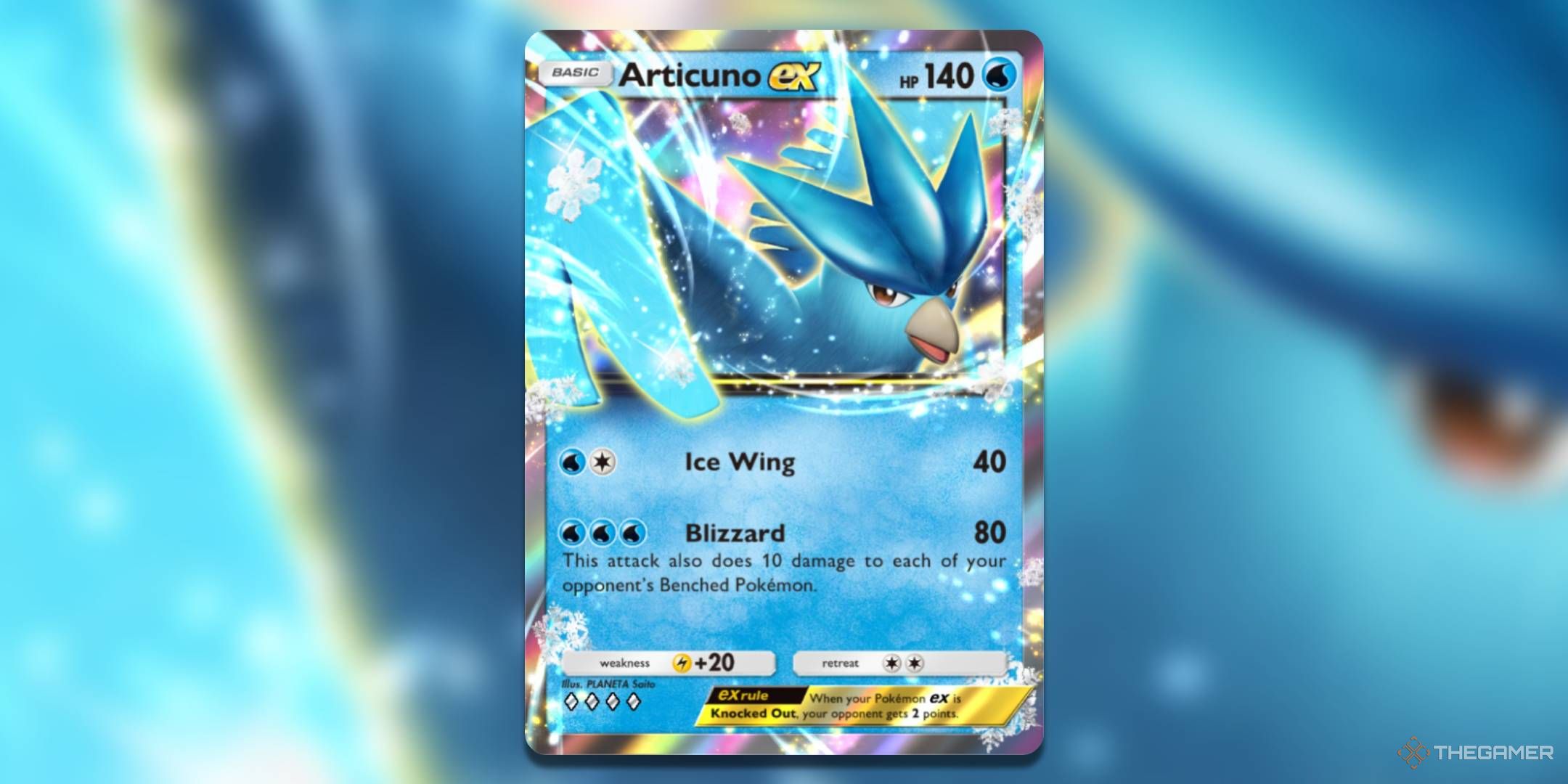 The Articuno ex card, from Genetic Apex.