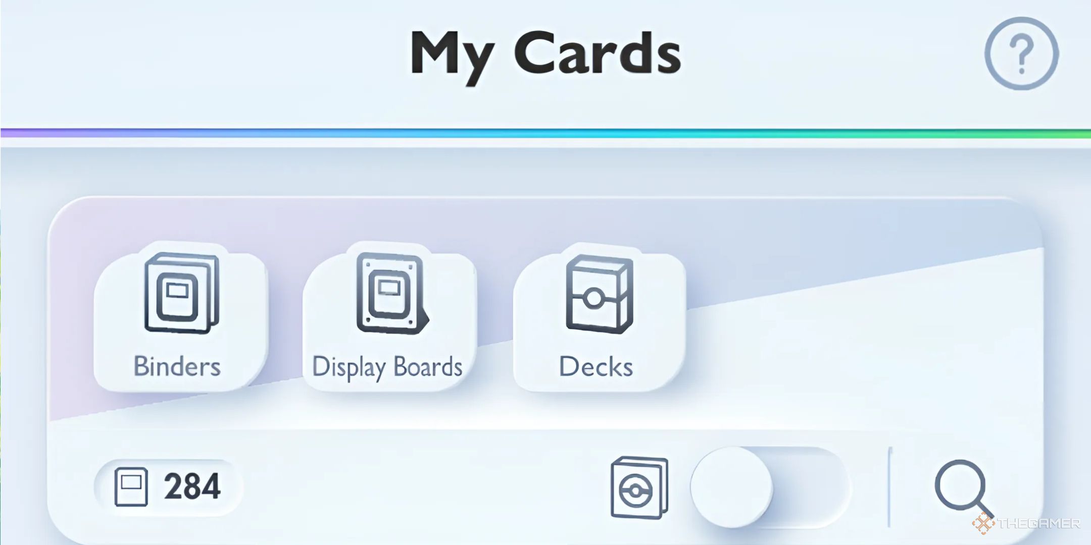 The My Cards menu in Pokémon TCG Pocket.