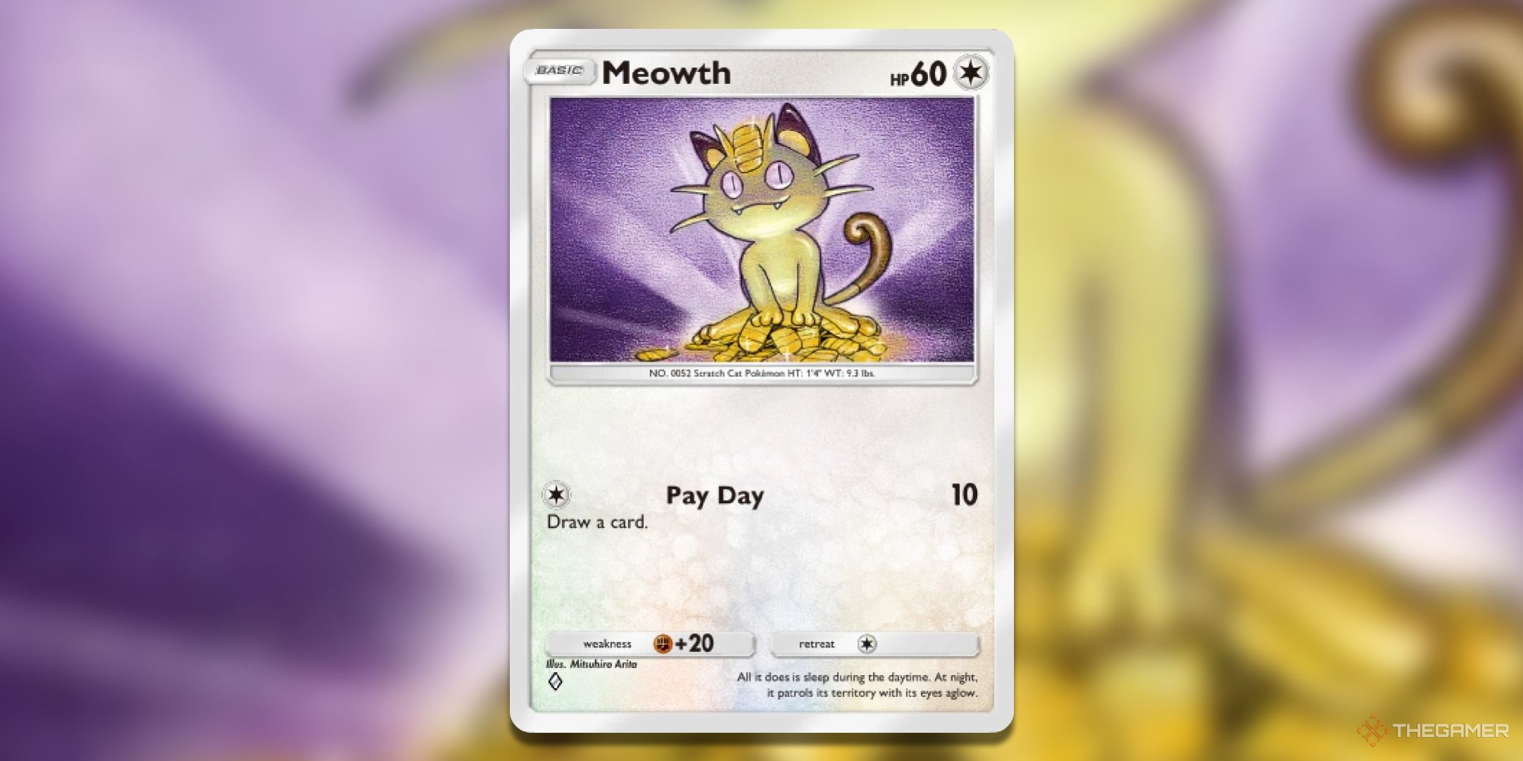 Meowth Pokémon TCG Pocket Card Art.