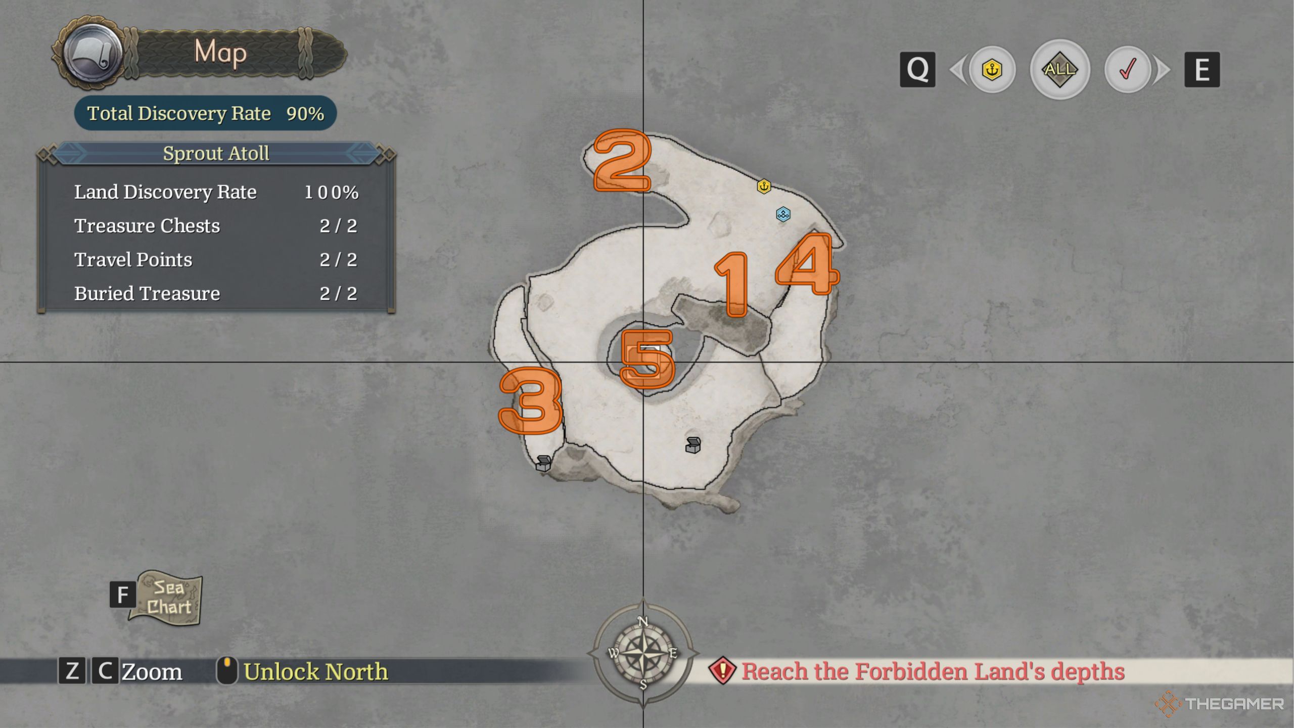 Ys X Nordics All white pikkard locations on Sprout Atoll.