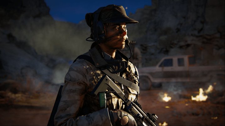 A soldier stands outdoors in Call of Duty: Black Ops 6.