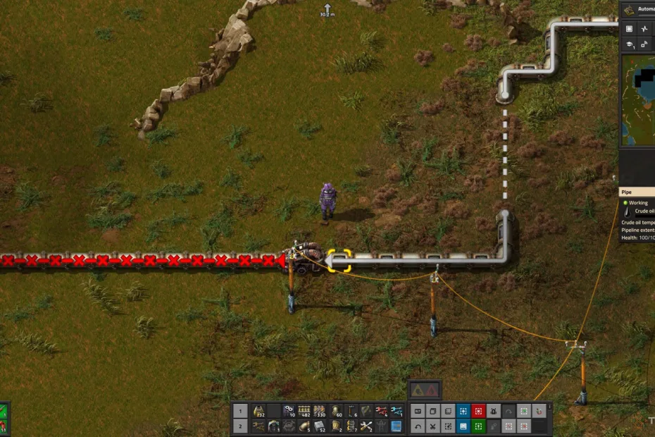 Correcting Overextended Pipes in Factorio: A Quick Guide