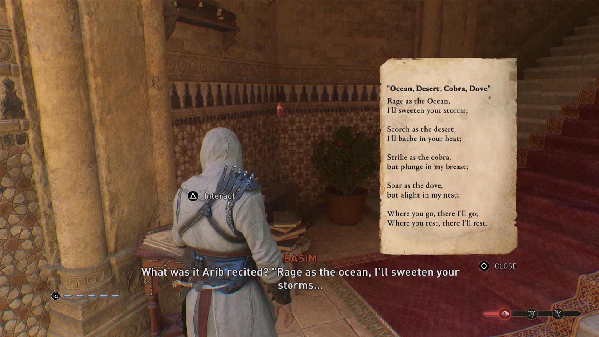 Assassin's Creed Mirage book puzzle solution