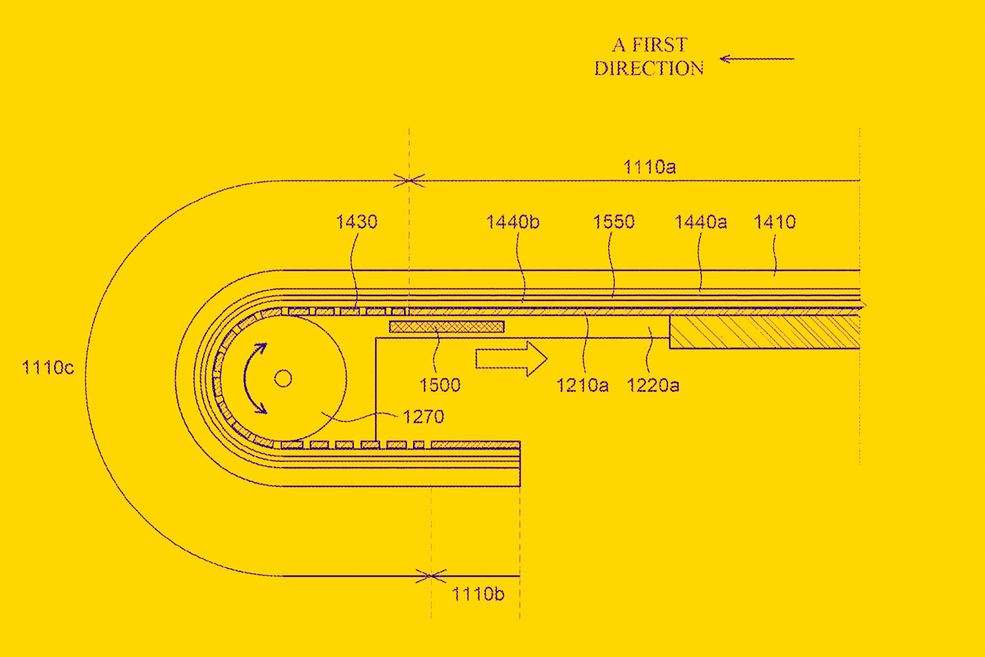 Schematic of LG rollable patent.