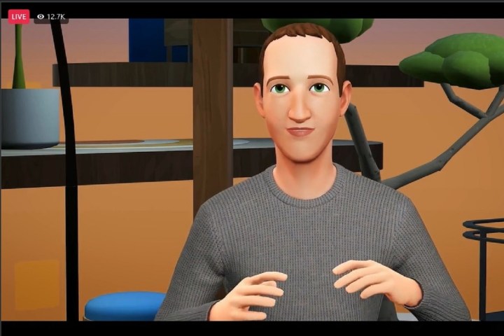 Screenshot from Meta Connect 2022 showing a Mark Zuckerberg avatar.