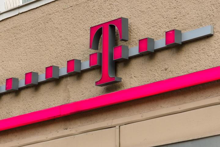 The T-Mobile logo on a store.