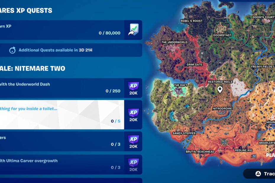 Locations to Locate and Smash Toilets (Fortnitemares Quest)