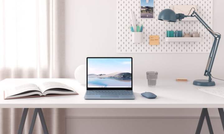 The Surface Laptop Go on a desk.