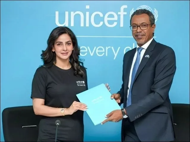 Saba Qamar Named Pakistan's First National Child Ambassador by UNICEF