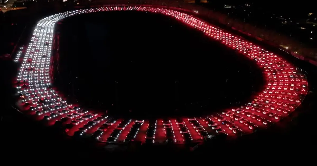 Watch 902 Teslas Shine in a Funky Light Show in Finland