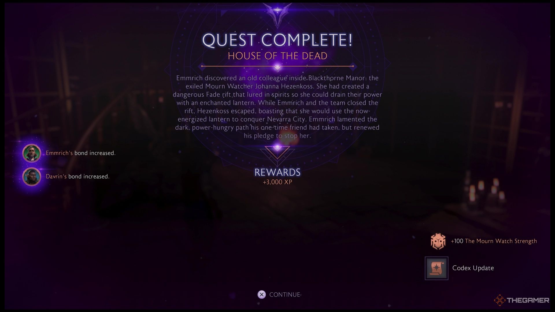 The House Of The Dead Rewards In Dragon Age: The Veilguard.