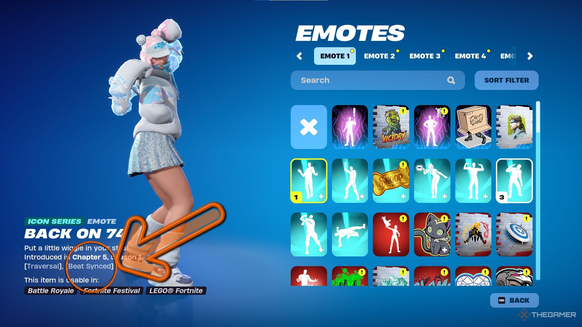 A screenshot showing the Beat Synced tag in Fortnite.