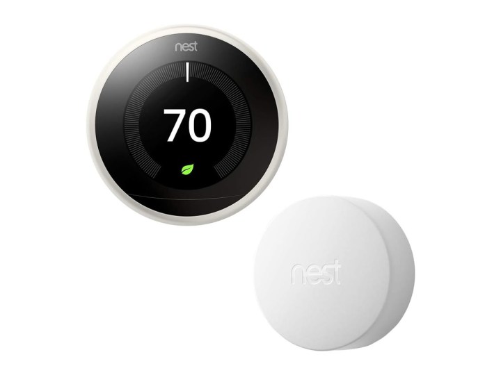 Google Nest Learning Thermostat and Nest Temperature Sensor.