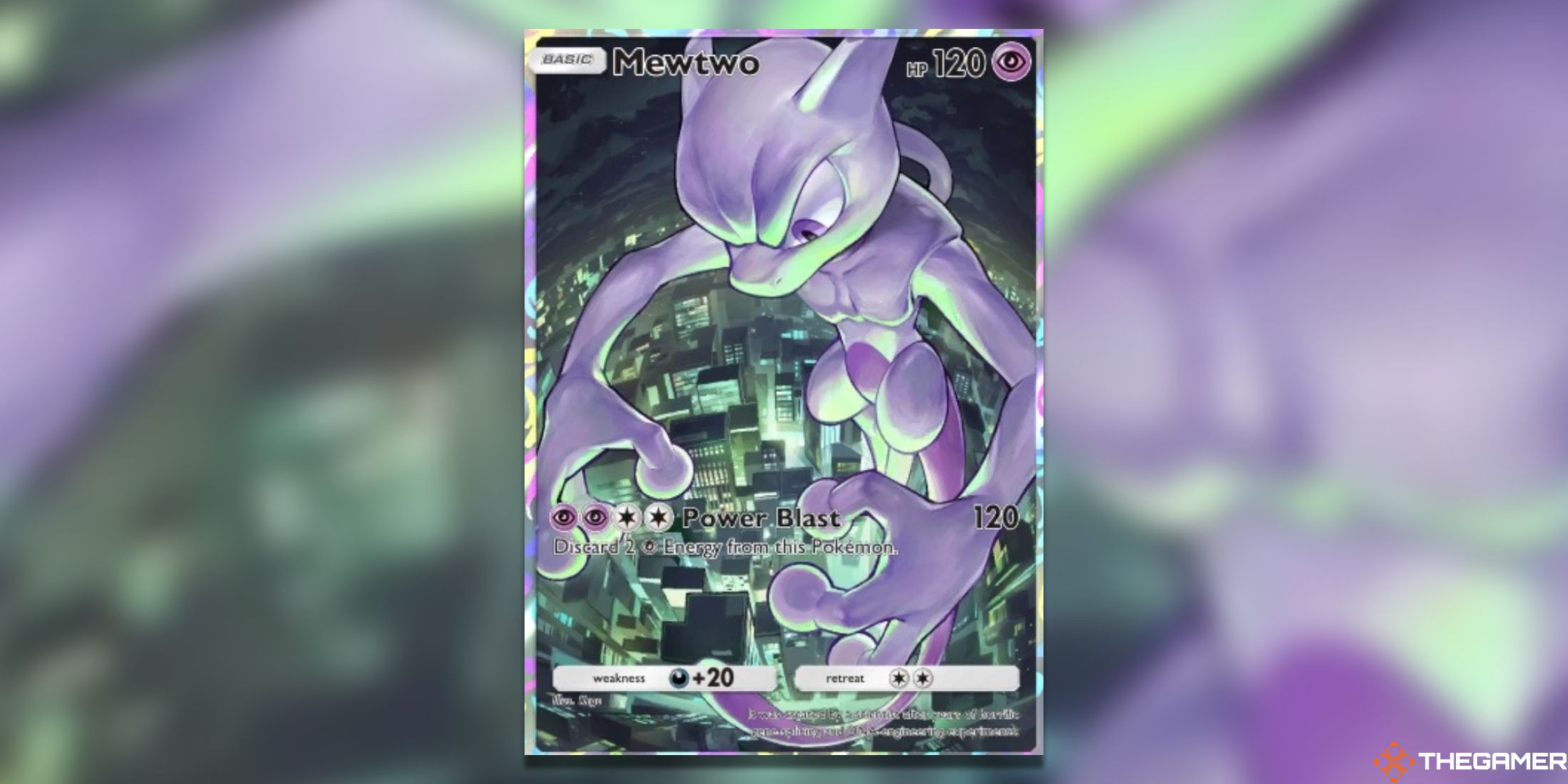 The Mewtwo City FA in Pokémon Pocket.