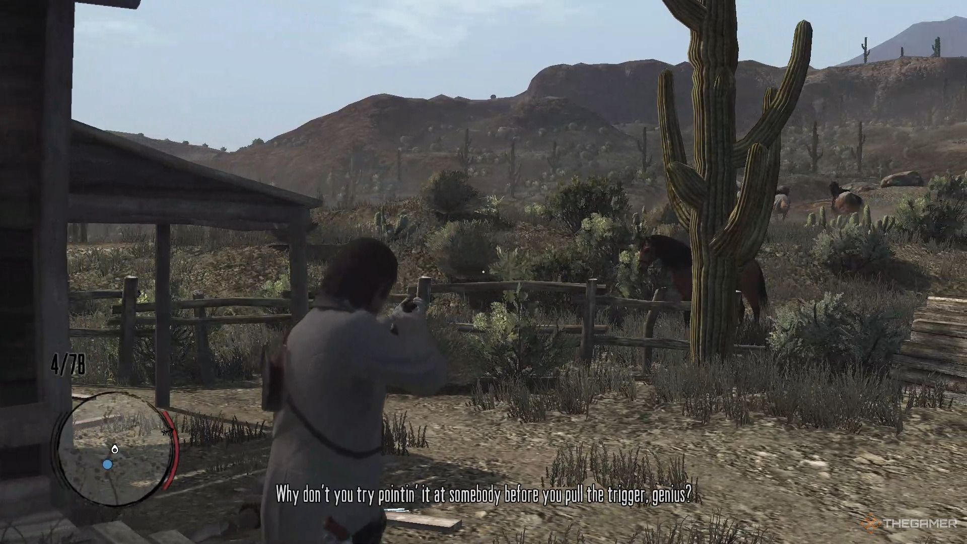 Shooting in Red Dead Redemption.