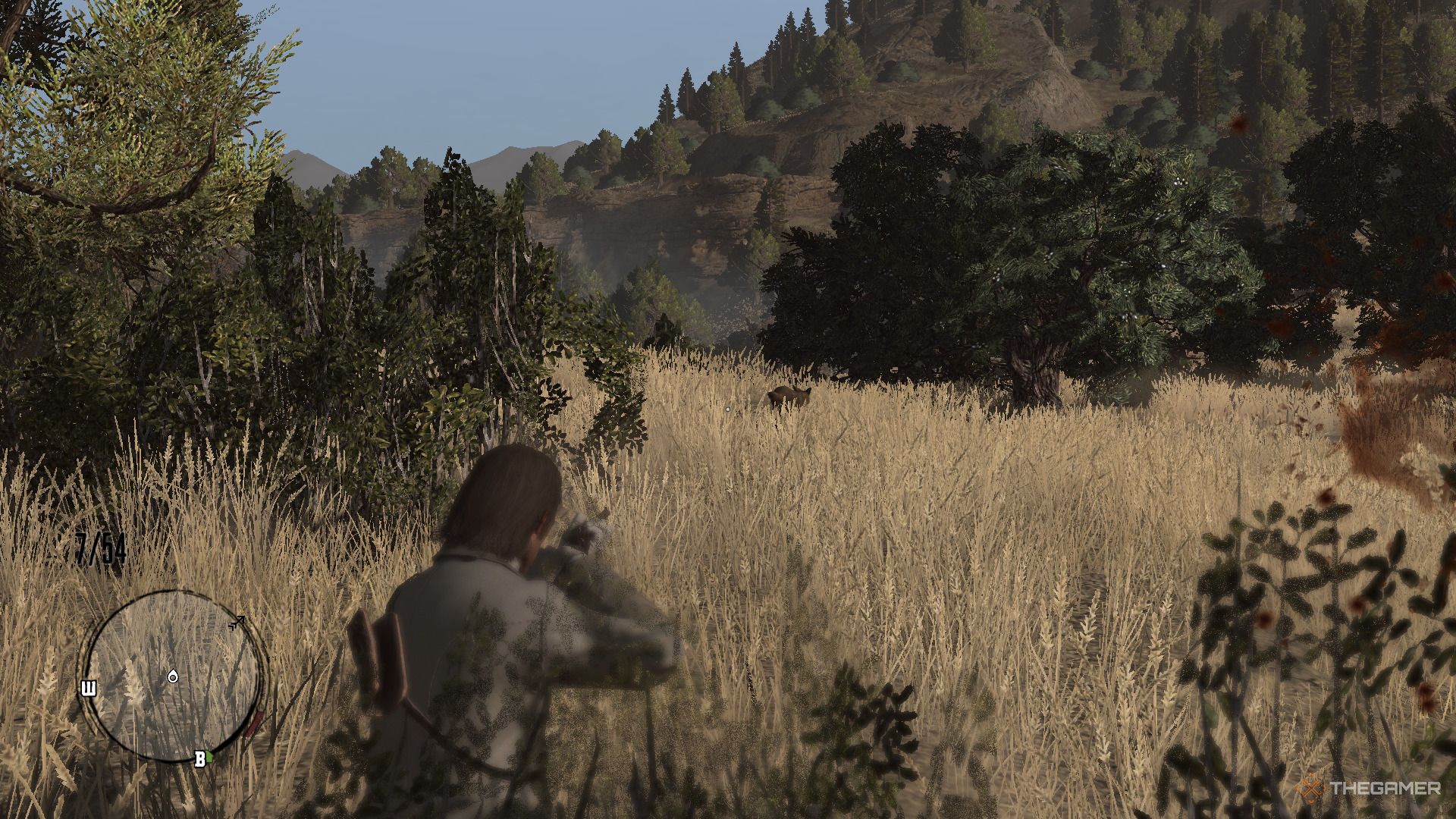 Hunting animals in Red Dead Redemption.