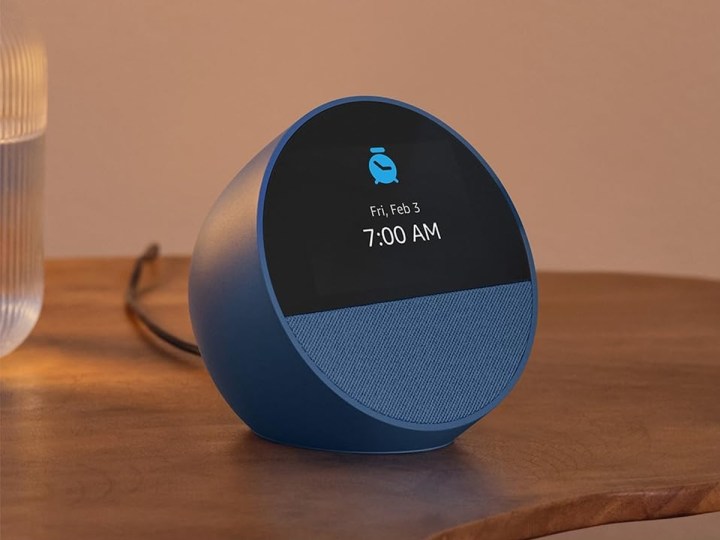 Amazon Echo Spot (2024) on a table.