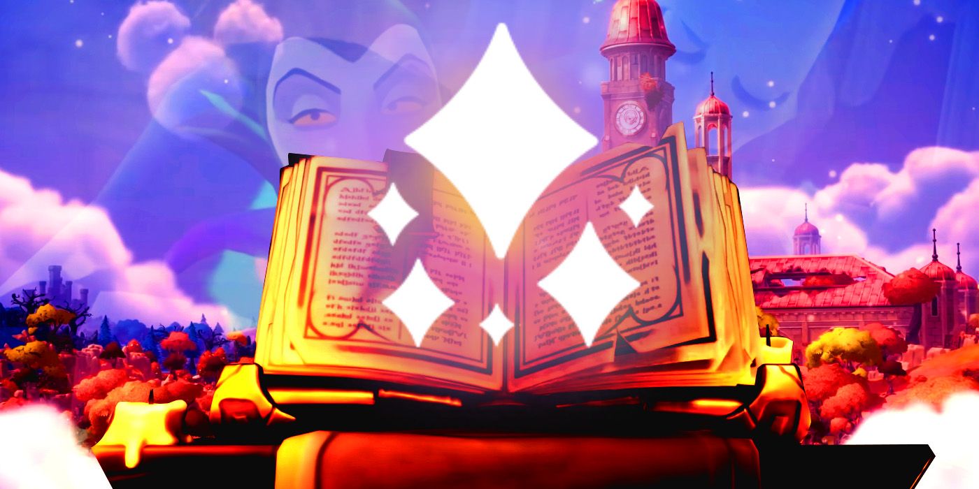 Open book with sparkles from Disney Dreamlight Valley