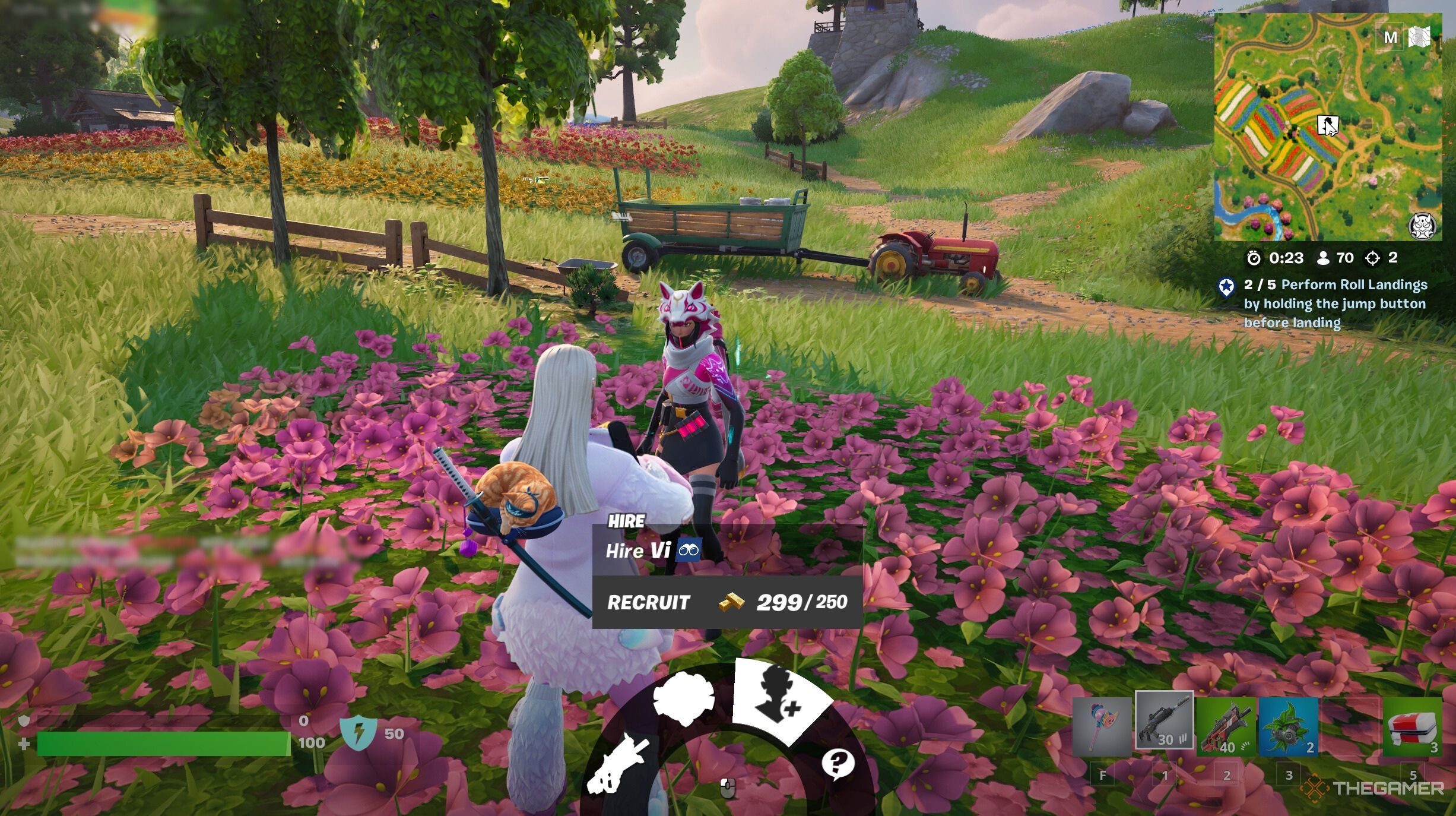 A character being hired in Fortnite: Chapter 6, Season 1.