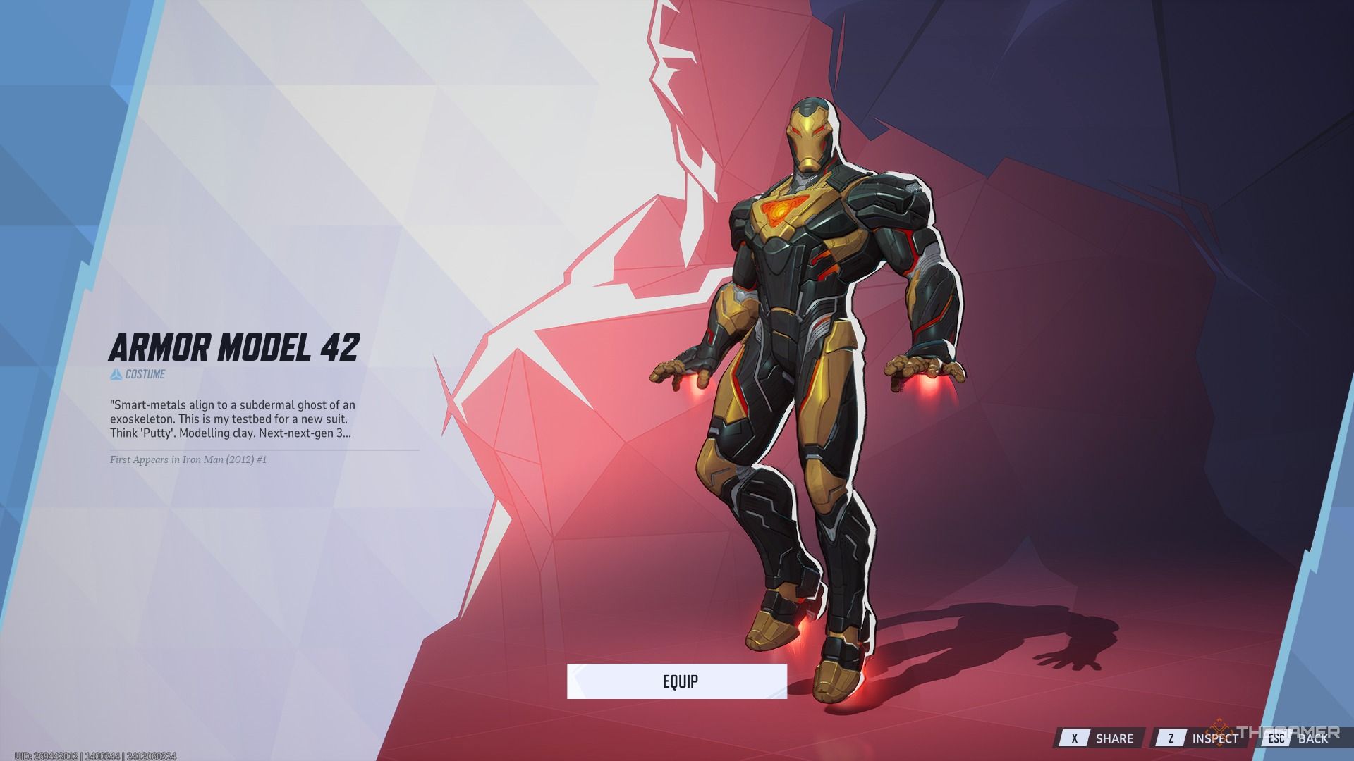 Iron Man Armor Model 42 in Marvel Rivals.